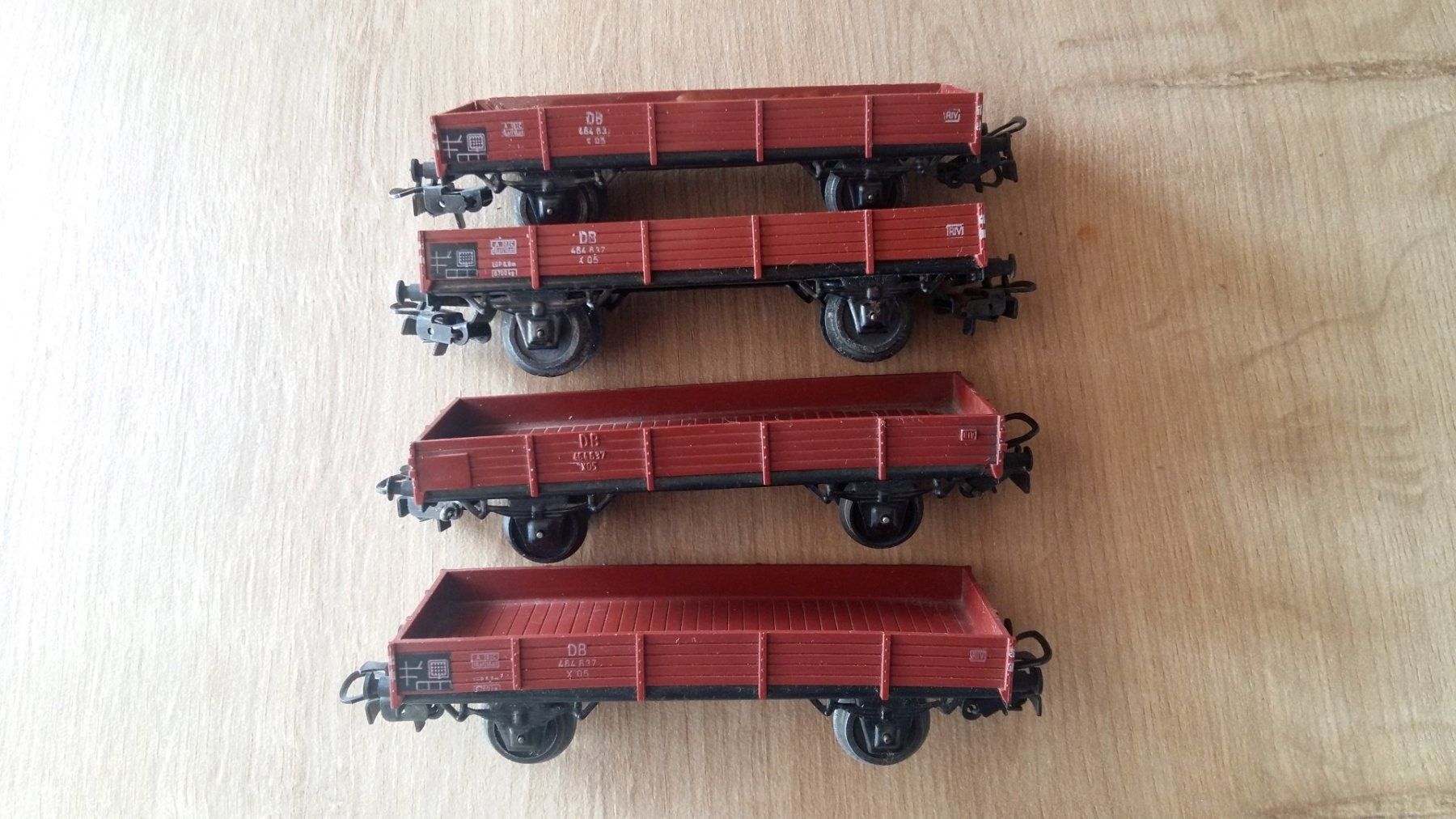 Märklin Modelleisenbahnen: HO, AC, Märklin, DB 4 wagons à rebords bas – Gebraucht aus Grand-Lancy von LFW 5