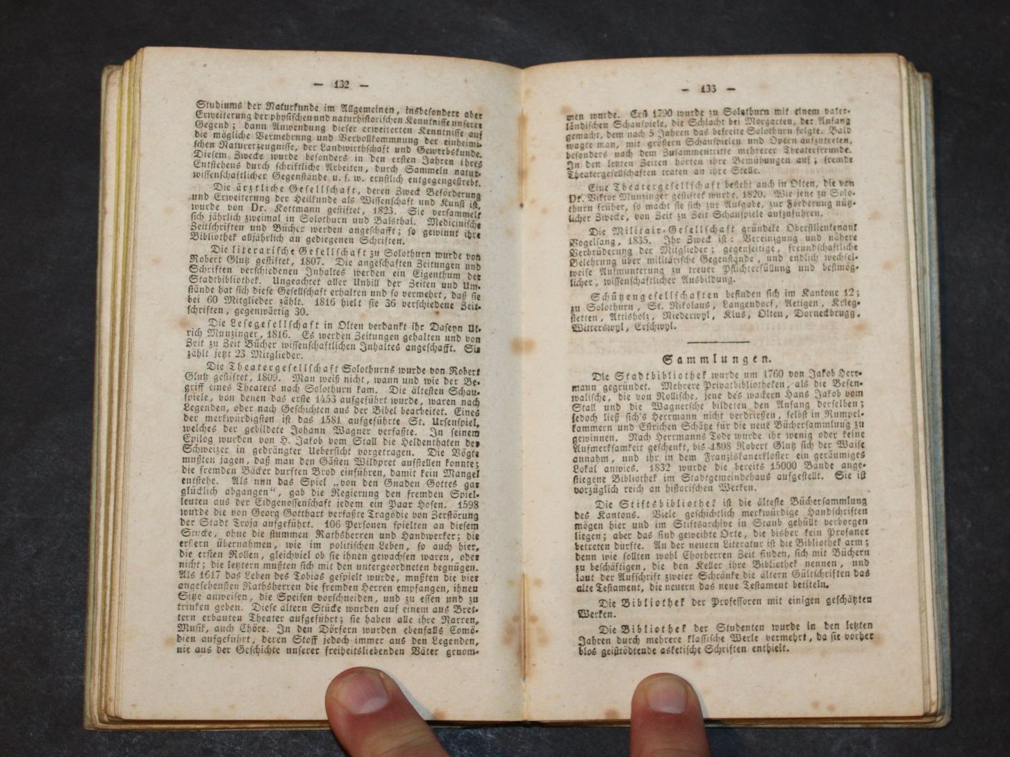 Libri: DER KANTON SOLOTHURN,GEMÄLDE DER SCHWEIZ,1836,RAR – Usato da Guensberg venduto da Herzaktion 2