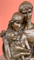Bronzefigur Paar mit Kind Massiv 11kg
