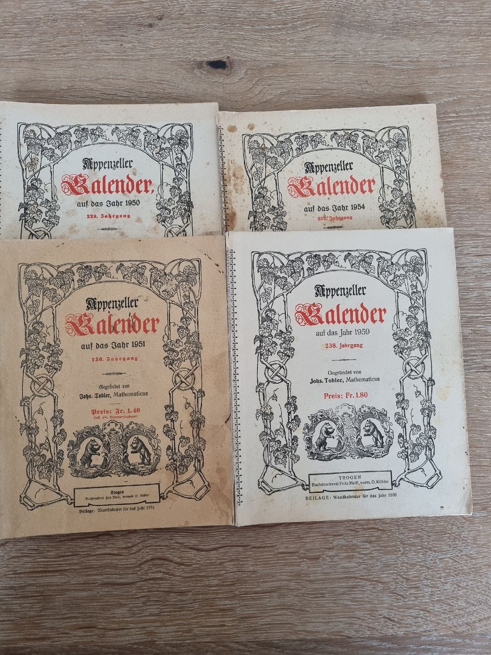 Libri: 4 Appenzellerkalender antik – Usato da Abtwil SG venduto da danikari