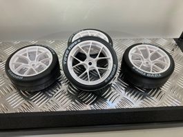 RC Radsatz 1:10 «DRIFT-SPEC-H» 26mm Hartgummi Weiss NEU!
