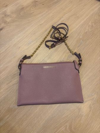 Burberry mauve pink leather crossbody bag