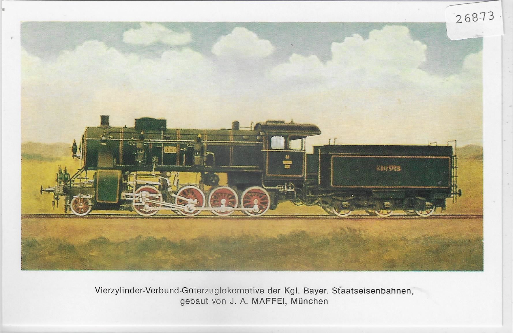 Cartoline postali: 150 Jahre Deutsche Eisenbahn - 4Zylinder – Usato da Ettingen venduto da Kartenplanet