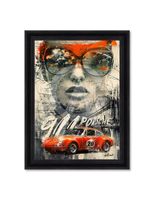 Bild Porsche 911 Kunst gerahmt Artwork Unikat 80x120cm NEU