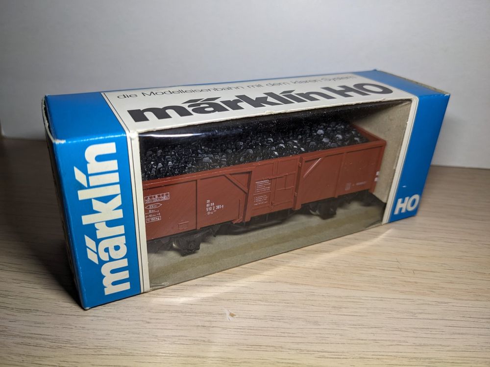 Lot 5 Wagons Tombereau Charbon Märklin HO Ep IV DB Réf 4431 - Avec Boîtes