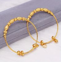 24k Zwei vergoldete Armreif