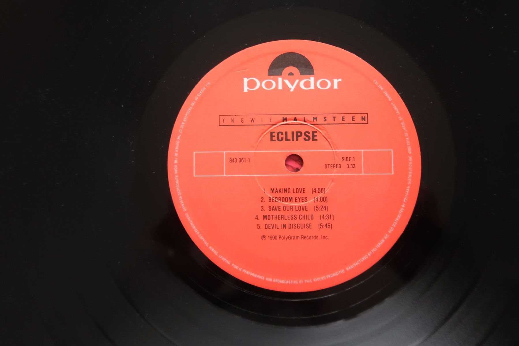 Dischi in vinile: YNGWIE MALMSTEEN - ECLIPSE - VINYL LP – Usato da Basel venduto da Patiscat 2
