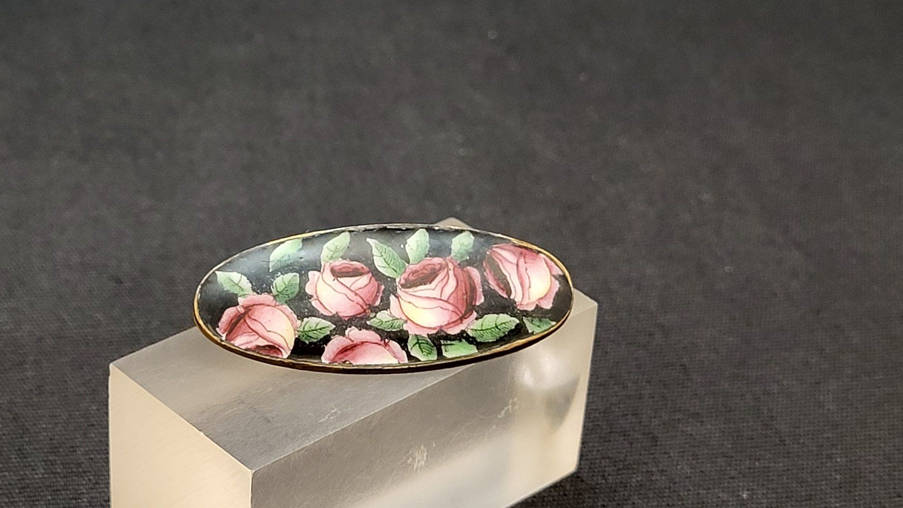 Spille & Fermagli: Antike Emaille-Brosche ROSEN – Usato da Basel venduto da spinne02 1