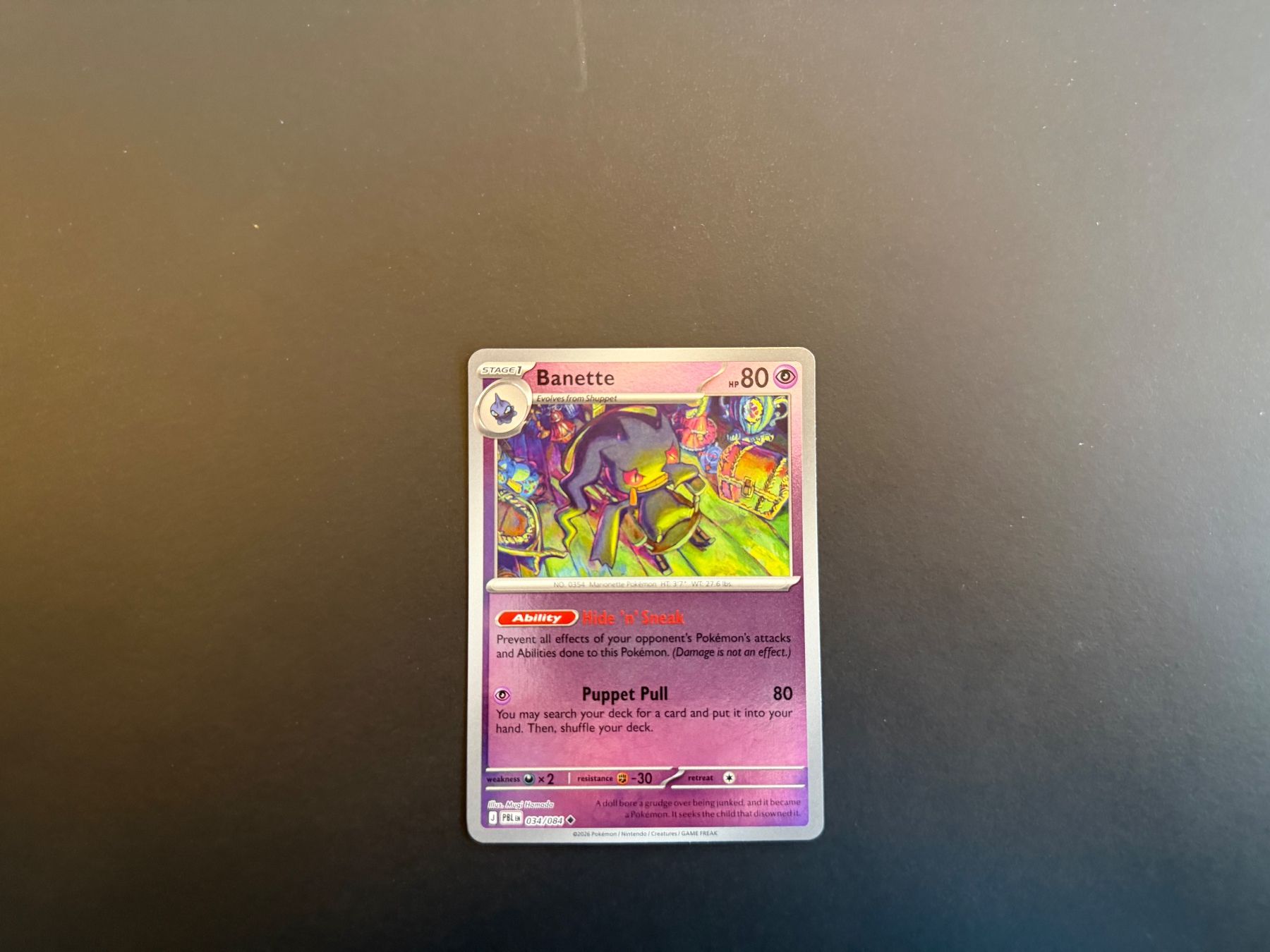 Pokémon Cartes à collectionner: Banette 034/084 – D'occasion à Zürich par mountainwizard00