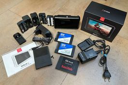 Atomos Ninja V 4K Recorder/Monitor + 3 SSDs + 5 Akkus + OVP