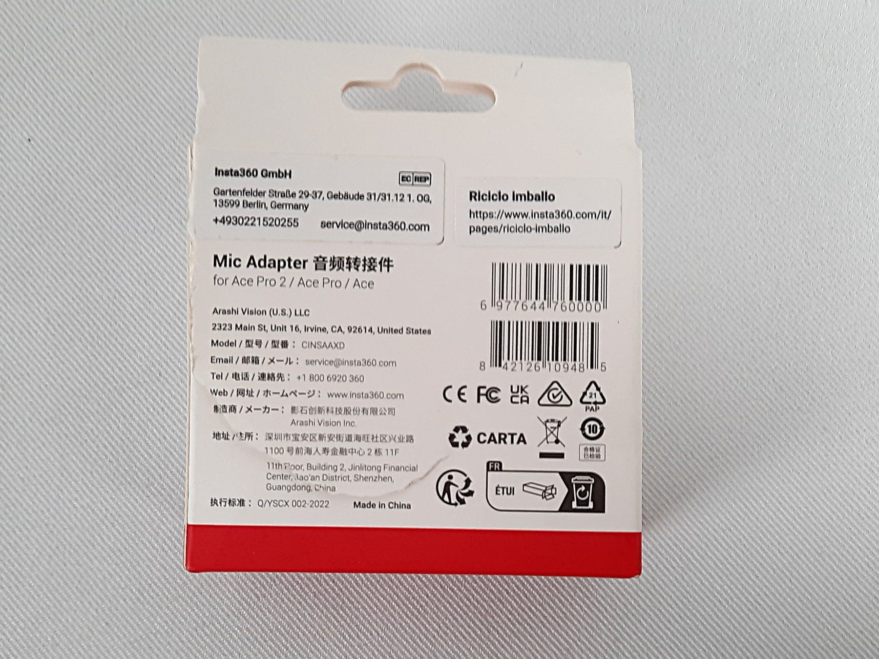 Insta360 Laufwerke & Adapter: INSTA360 X CYNOVA Ace Pro 2 Mic Adapter – Neu (gemäss Beschreibung) aus Beinwil am See von Restwert_Beinwil 3