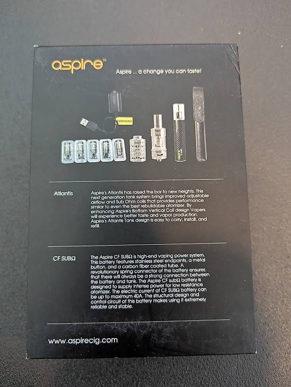 Autres tabacs: Aspire Atlantis E-Zigarette Kit neu + Coils – D'occasion à Vuisternens-Ogoz par MorattelD_ 1