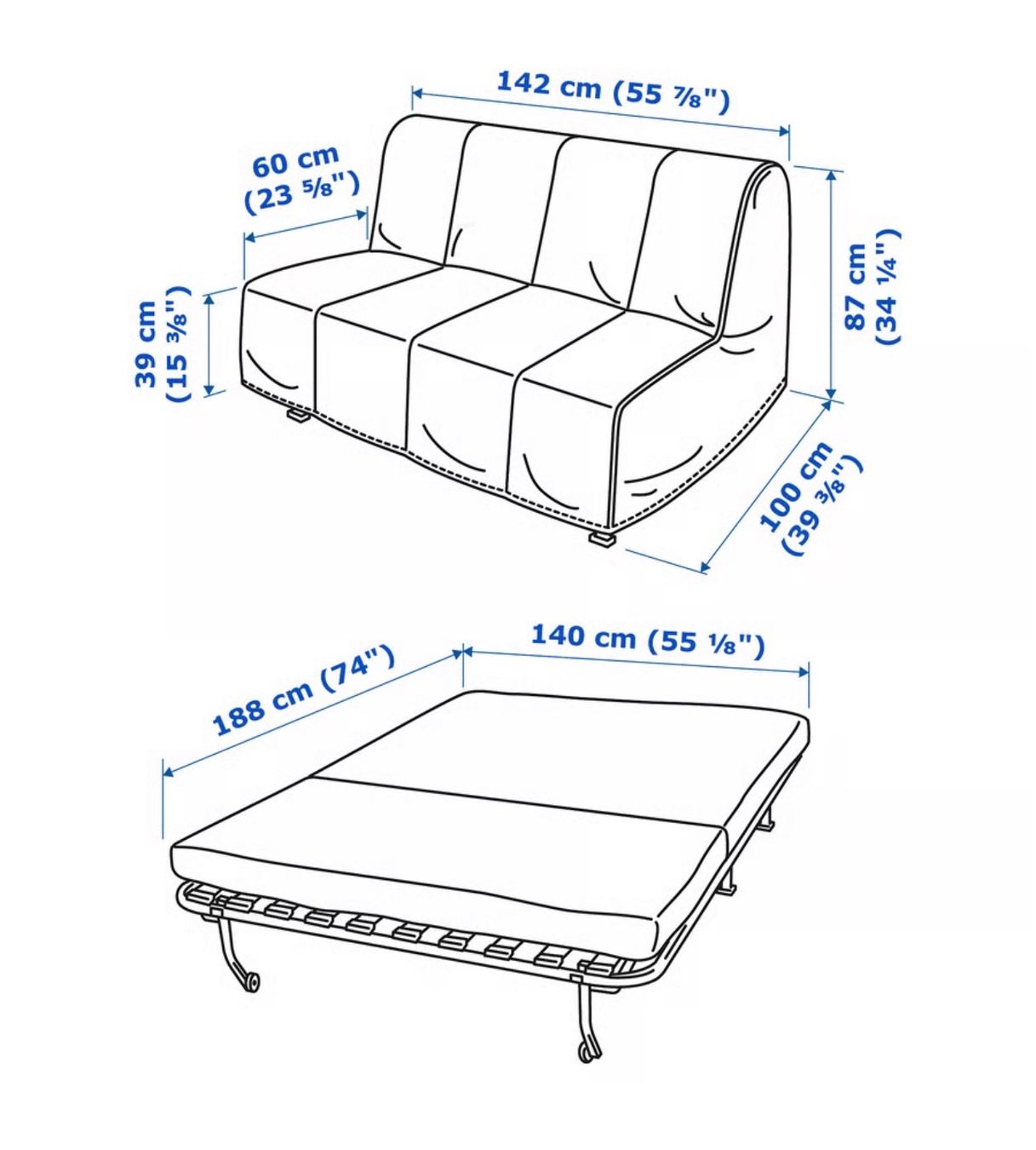 Ikea Divani: Bettsofa Schlafsofa Lattenrost IKEA LYCKSELE MURBO Bett – Usato da Steffisburg venduto da smocky17 2