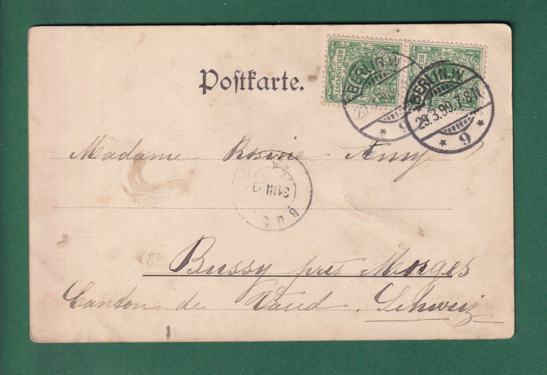 Ansichtskarten: BERLIN - Schloss - Lustgartenseite - 1899 – Gebraucht aus Pully von nicecards-shop 1