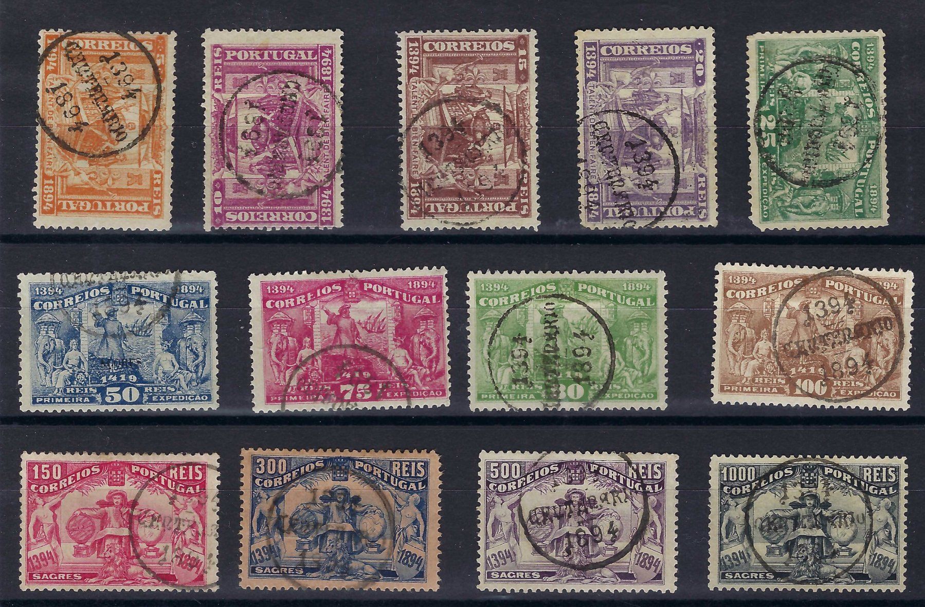 Tutti i francobolli: Portugal 1894 96-108 – Usato da Laupersdorf venduto da Rc.Jb
