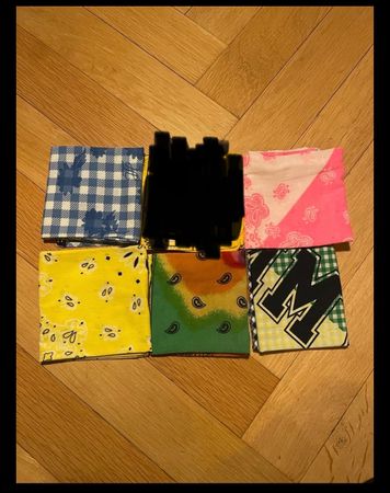 5er Set stylische Bandanas, Halstücher - Super Zustand!