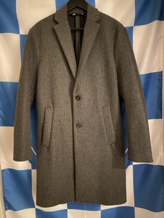 Elegante Zara Herren Wintermantel, Grösse S , Grau Top