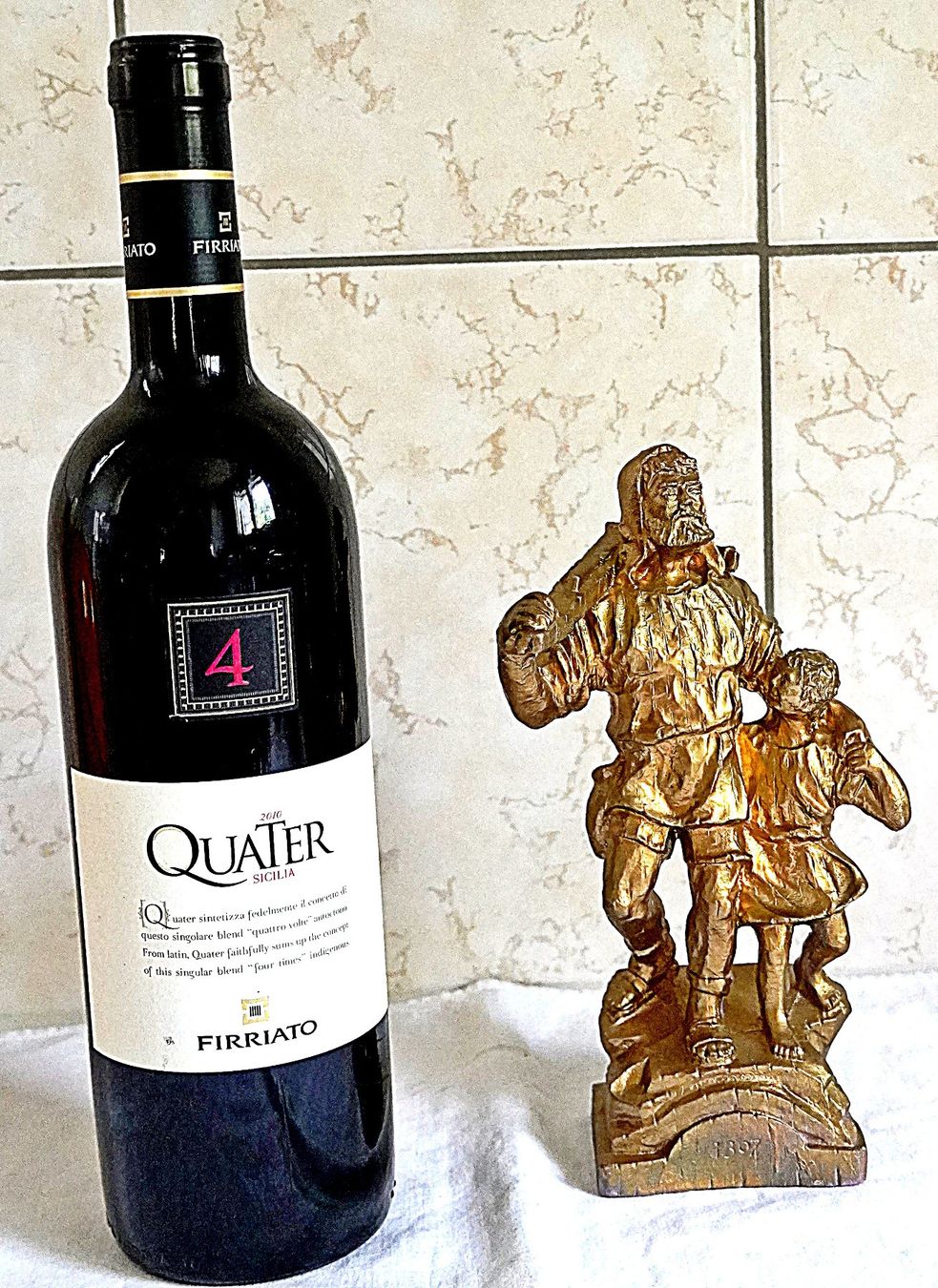 Statuette: Willhelm Tell aus Holz Goldfarbe – Usato da Baar venduto da 2cvbaar