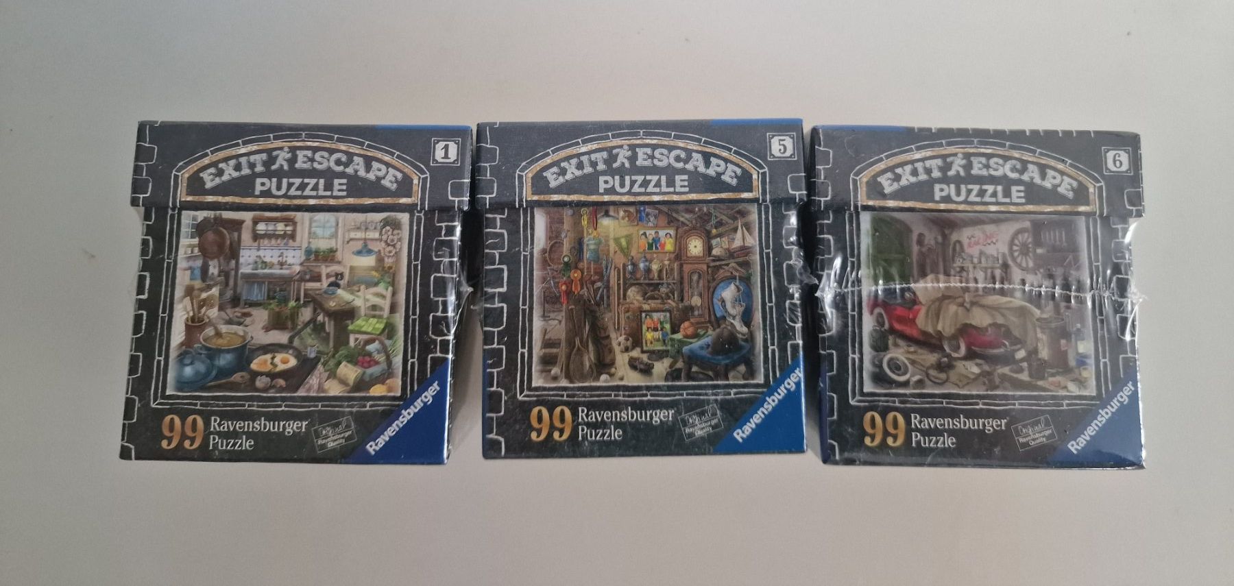 Puzzle: Ravensburger Exit Puzzle, 99 Teile, 3 Puzzle – Nuovo e nell'imballaggio originale da Oberuzwil venduto da aseinkaufswelt
