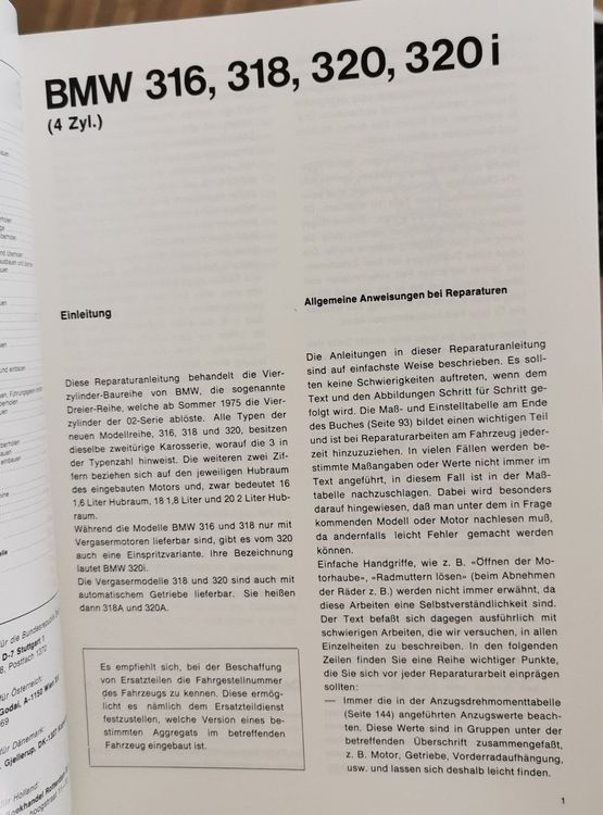 Libri: BMW Reparatur Anleitung – Nuovo (secondo la descrizione) da huenenberg venduto da Suizofelize 1