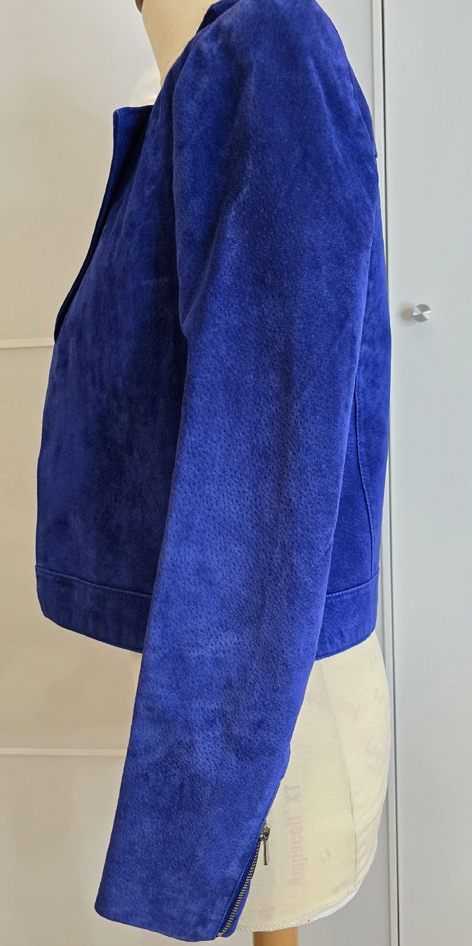 Mango Jacken: Veste NEUVE en daim bleue électrique Mango, taille S – Neu (gemäss Beschreibung) aus Genève von Saleena 7
