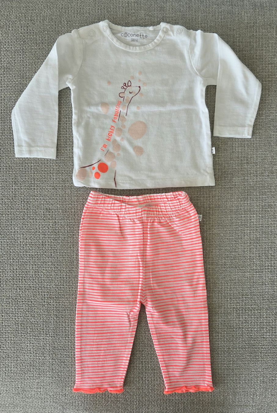 Lotti & Set di vestiti: Coconette Baby Set Grösse 3M 62 Giraffe Orange – Usato da Au ZH venduto da tis_8fmn