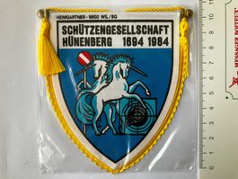 Vintage Fanion/Wimpel    SCHÜTZENGESELLSCHAFT HÜNENBERG