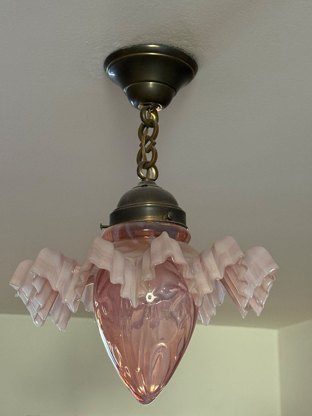 Lampadari & plafoniere: Hängelampe rosa Glas Art Déco Stil – Usato da Itingen venduto da uhu777 1