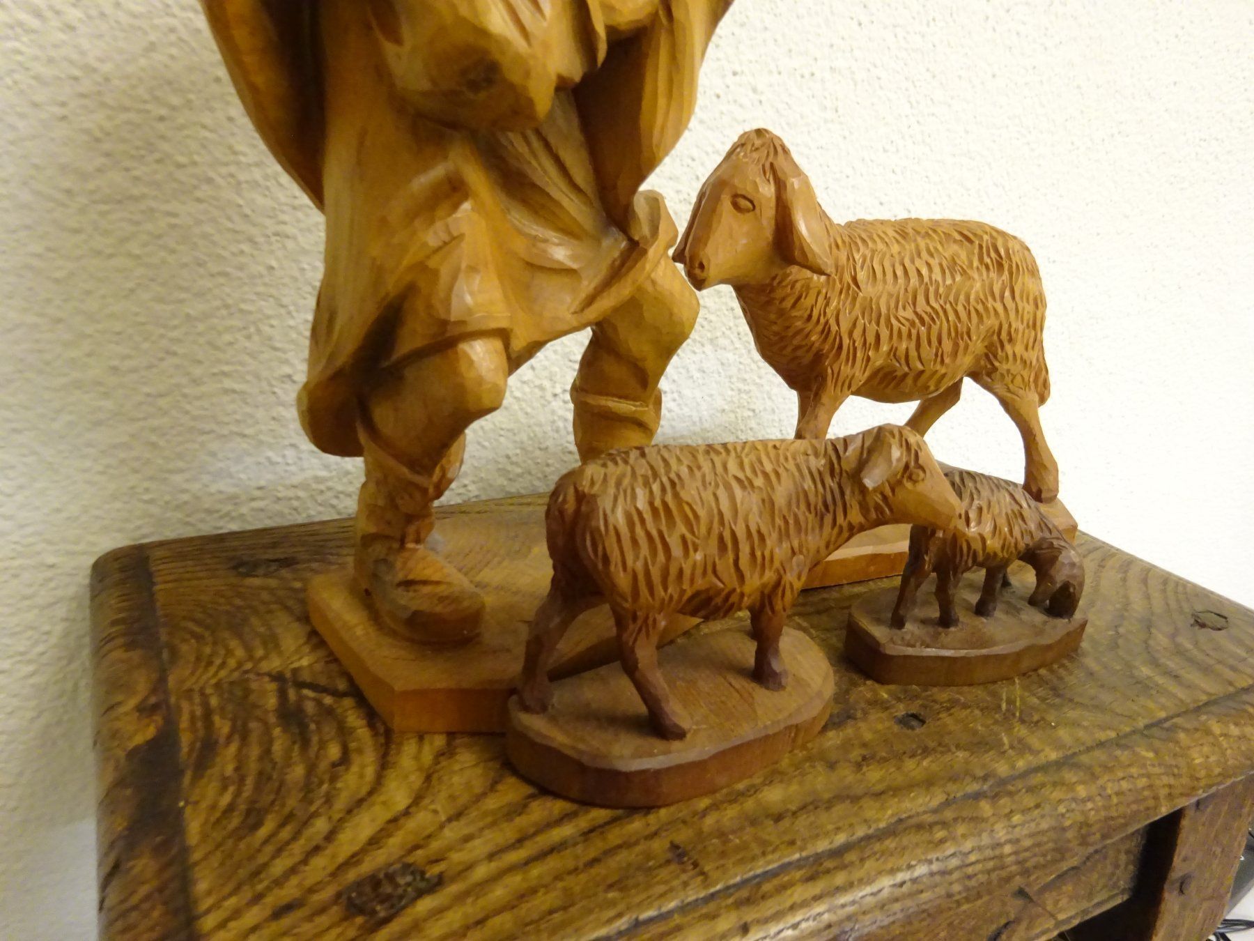 Statuette: Vintage Krippe Hirte mit Schafe / Linus Honegger / 33cm – Usato da Esslingen venduto da eintagammeer 5