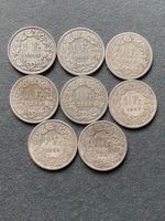 8x 1 Franken 1898, 1899, 1900 und 1901 - Silbergeld