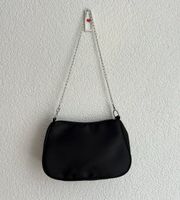 Schultertasche schwarz