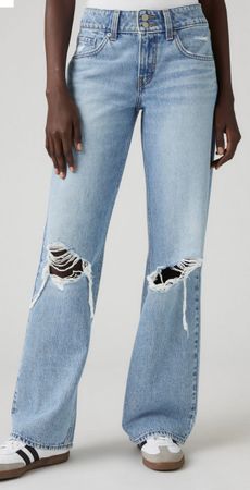 Levi's Superlow Jeans Grösse 31 destroyed Länge 34 blau