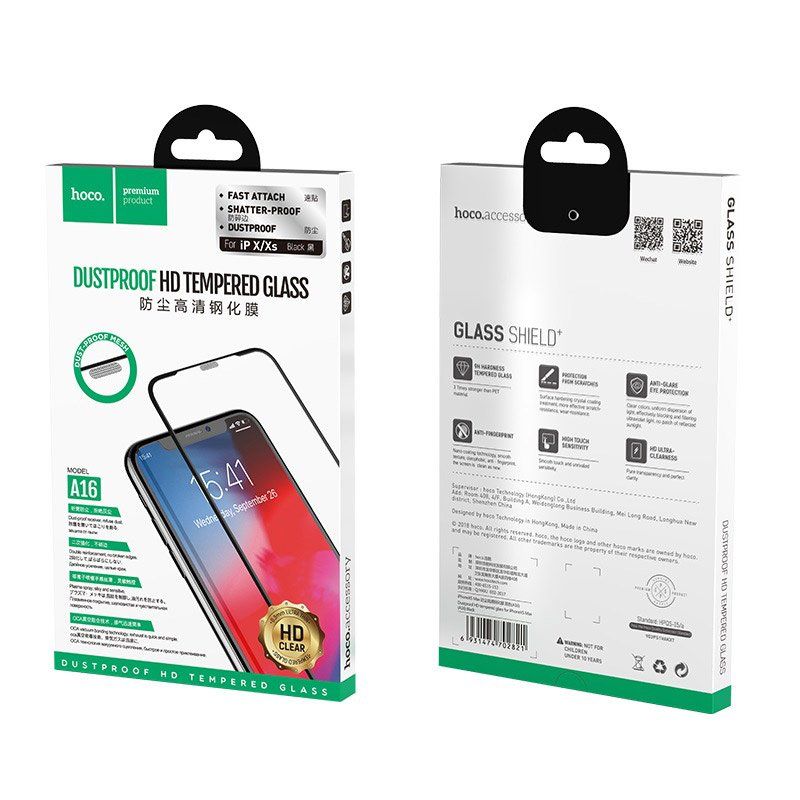 Ritocchi & pellicole di protezione: Hoco A16 iPhone 11 Pro - X/XS Schutzglas, staubdicht, 3D – Nuovo e nell'imballaggio originale da Meilen venduto da DillyTecH