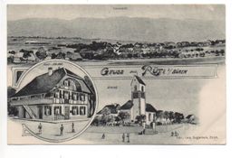 LITHO Gruss aus RÜTI BEI BÜREN Post - Kirche