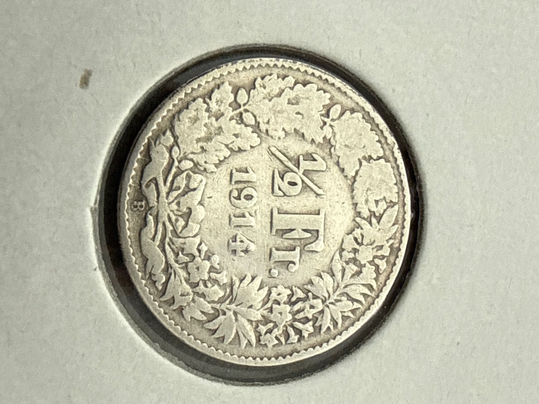 Toutes les monnaies: Swiss ½ franc 1914 Silver Coin – D'occasion à Pully par ta571 1