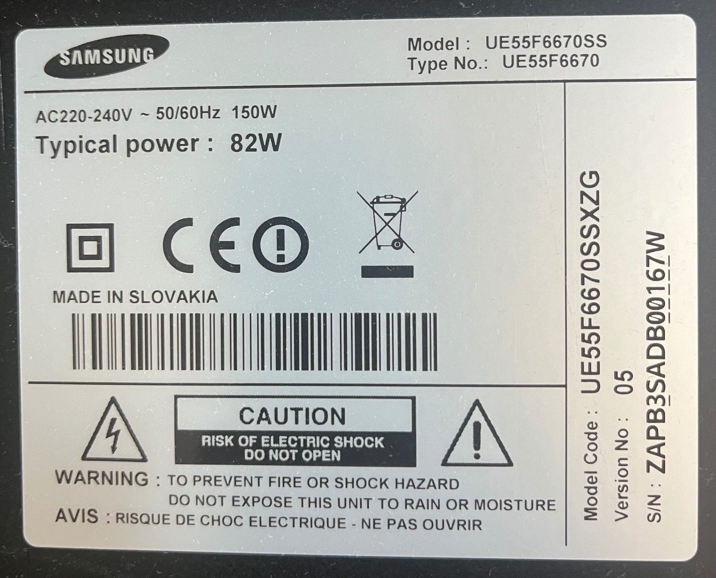 Samsung Appareils TV: Samsung UE55F6670SS – D'occasion à Bülach par Zouba01 1