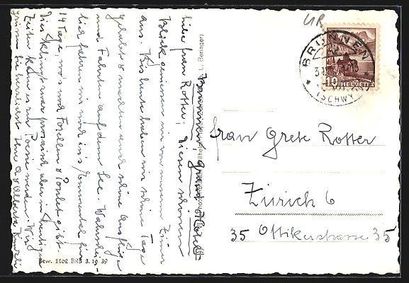 Cartoline postali: Urnersee, Panorama mit Bristenstock, Sch – Usato da Berlin venduto da bartko-reher 1