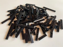LEGO - 100 - VERSCHIEDENE - GLATTE - SCHWARZE - PLÄTTLI