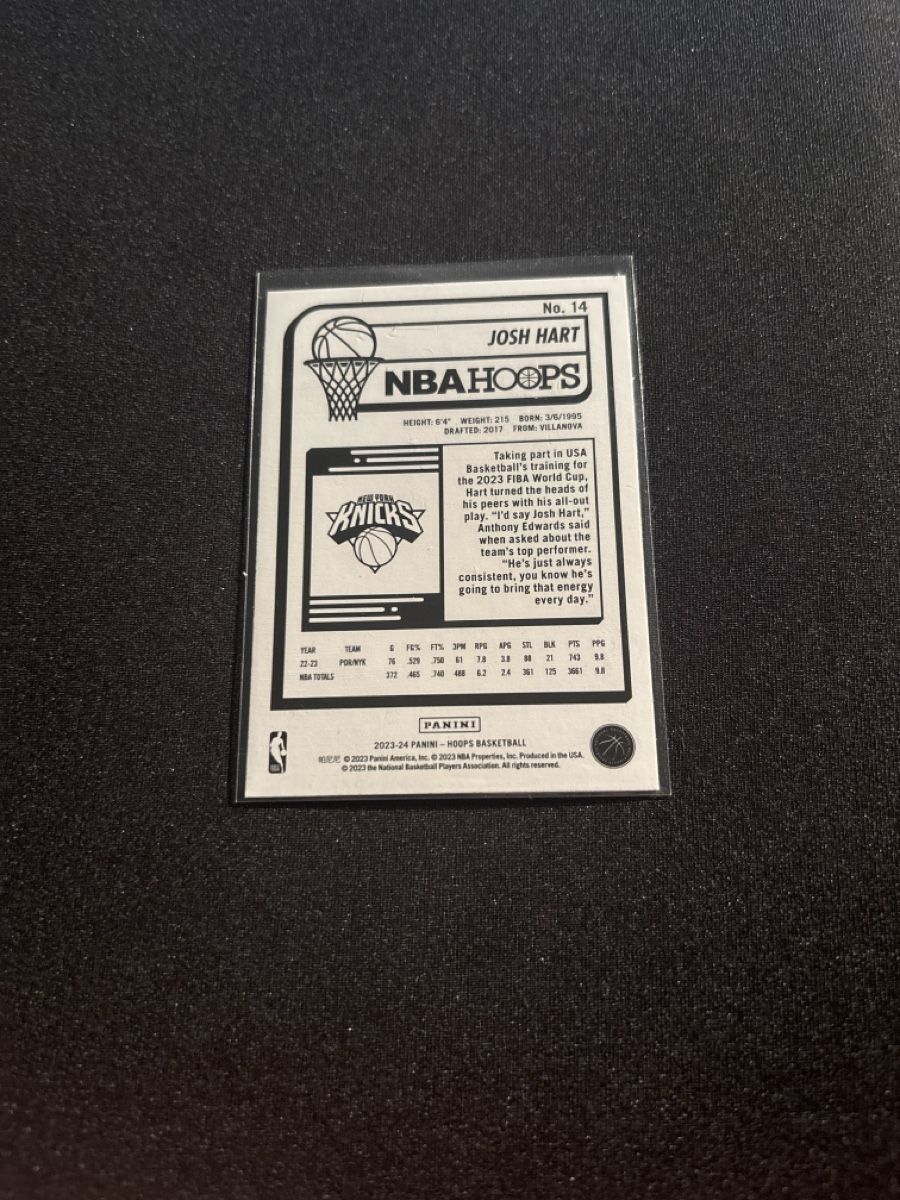 Nba Carte collezionabili: Josh Hart -NBA Hoops - New York Knicks – Usato da Kaiseraugst venduto da Baum_12 1