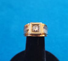 18 Karat 750 Massiv Ring Mit Stein
