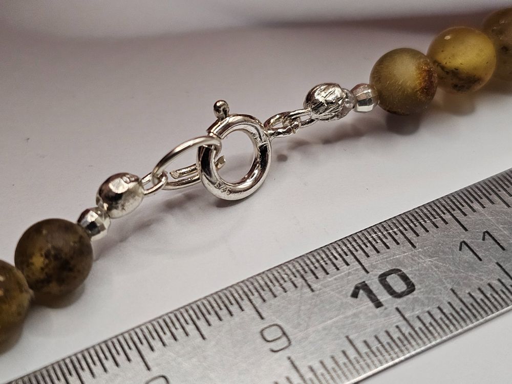 Handgefertigte Boho-Halskette Aus 925 Sterling Silber Mit Natürlichen Edelsteinen – Granat, Bernstein, Lapis & Perle