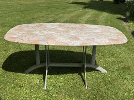 Gartentisch oval Steinoptik Metallgestell Abzuholen WETZIKON