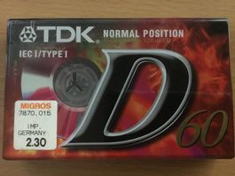Kassette TDK D60 original verpackt