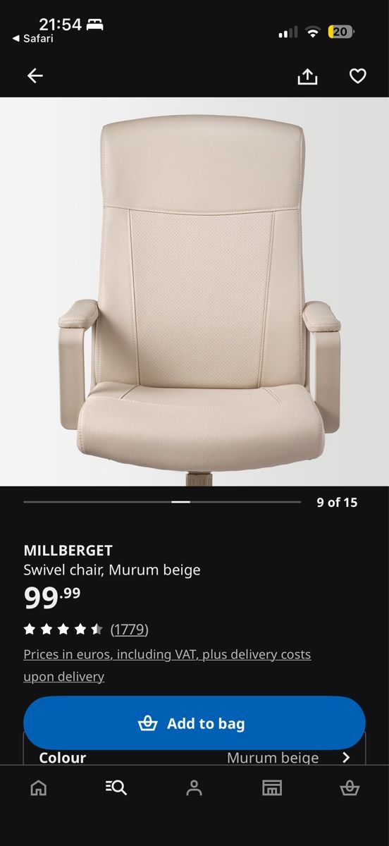 Ikea Stühle: Büro Stühl Ikea Millberget – Gebraucht aus Basel von vbk_zq6r 2