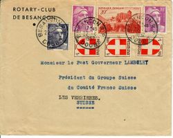 Brief, Frankreich  1952