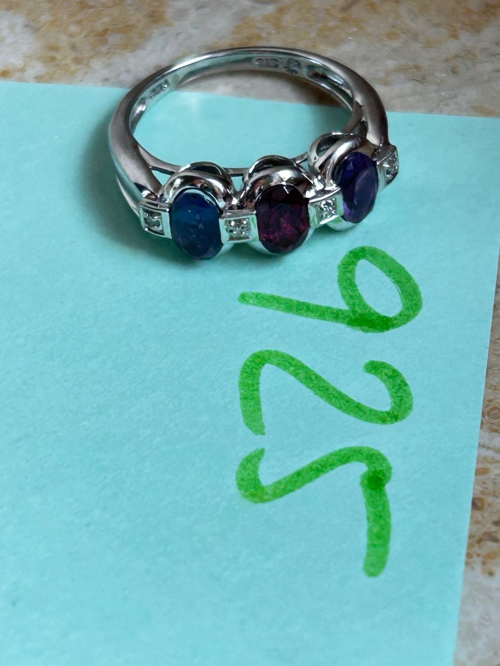 Ringe: Silber Ring 3 times violet – Gebraucht aus Dittingen von Bellevista 5
