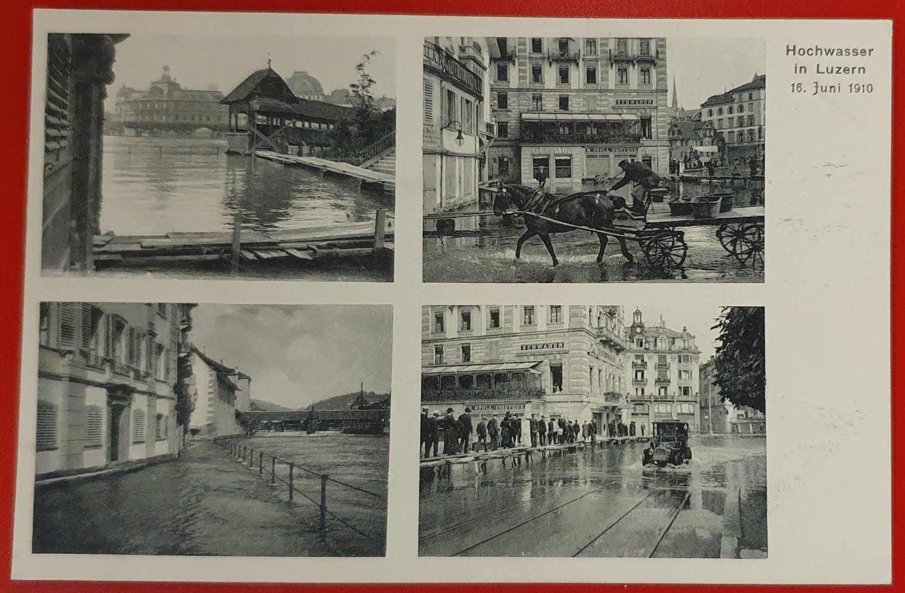 Ansichtskarten: Hochwasser in Luzern 1910 – Gebraucht aus Kreuzlingen von Rschweiz1