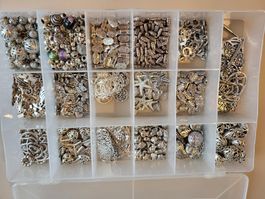 Grosse Schmuckteile-Sammlung, Basteln, viele Silberteile