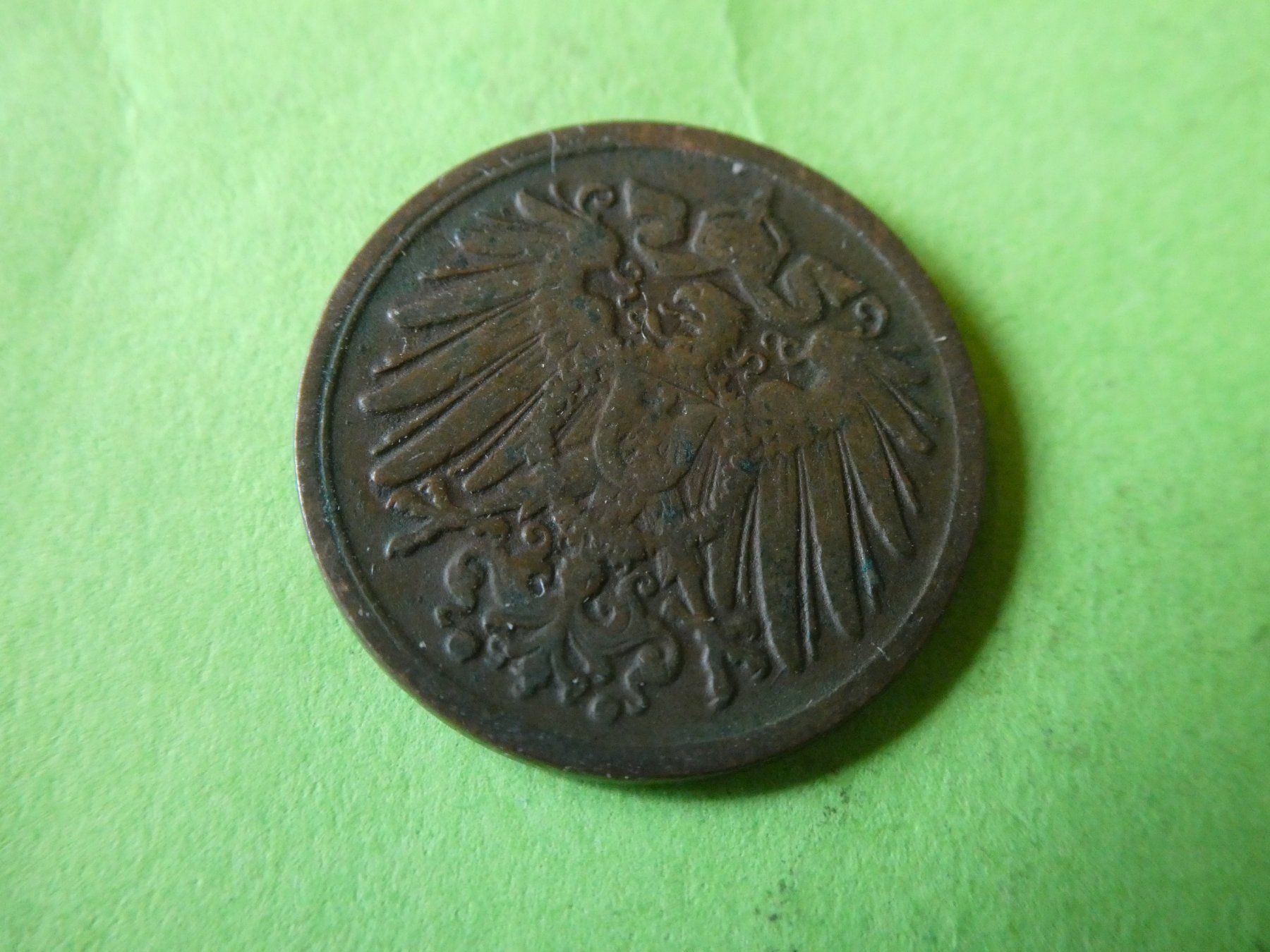 Alle Münzen: Dt. Reich 1908 C, 1 Pfennig – Gebraucht aus Hinterforst von Rohusri 1