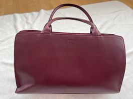 Grand sac cuir Furla  bordeaux 42x28x18